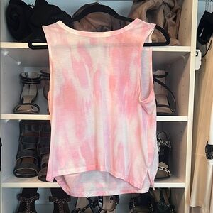 Old Navy Pink and White Muscle Tee